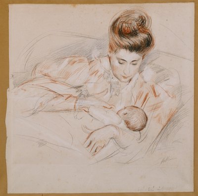 Madre e figlio da Paul Cesar Helleu