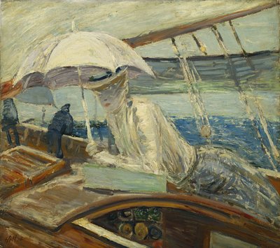 Madame Helleu in mare, Yacht Bird da Paul Cesar Helleu