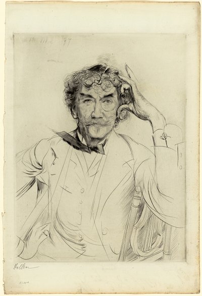 Ritratto di James McNeill Whistler da Paul Cesar Helleu
