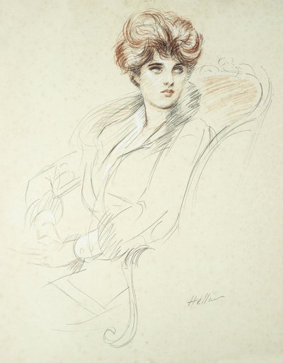 Ritratto di una signora, seduta da Paul Cesar Helleu