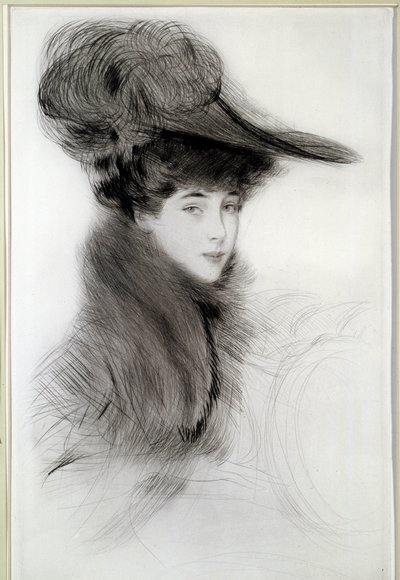 Ritratto della Duchessa di Malborough. Disegno di Paul Helleu (1859-1927), XX secolo. Bayonne, Museo Bonnat da Paul Cesar Helleu