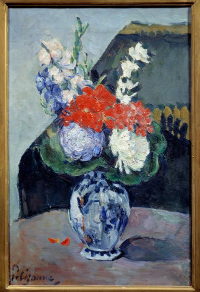 Bouquet con piccolo delft da Paul Cézanne