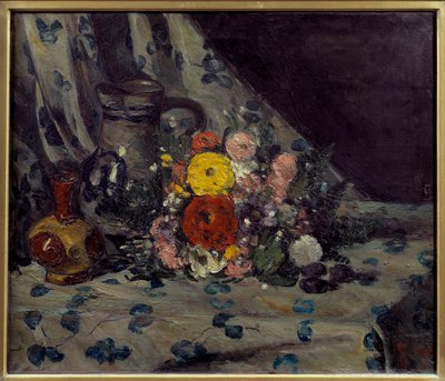 Bouquet con dalia gialla da Paul Cézanne
