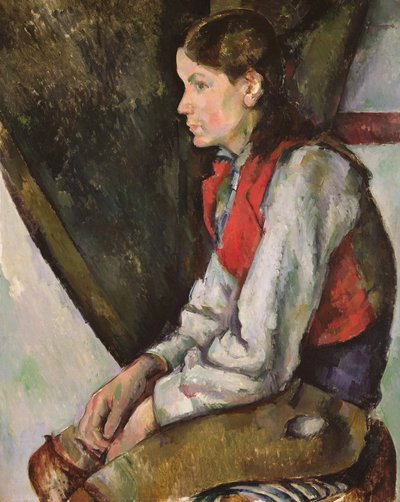 Ragazzo con il panciotto rosso da Paul Cézanne