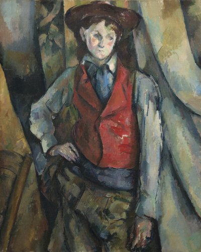 Ragazzo con panciotto rosso da Paul Cézanne