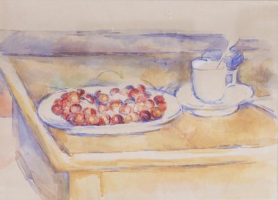Tazza e piatto di ciliegie, c.1890 da Paul Cézanne