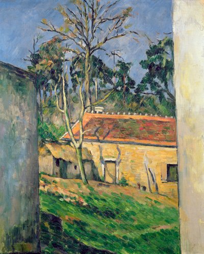 Cortile di una fattoria ad Auvers, c.1879-80 da Paul Cézanne