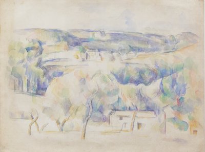 Casa e boschetto, c.1890 da Paul Cézanne