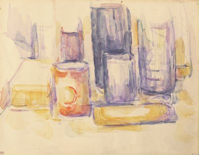 Tavolo da Cucina: Pentole e Bottiglie da Paul Cézanne
