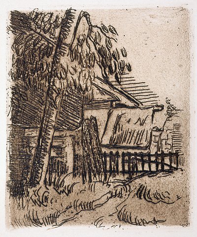 Paesaggio ad Auvers, ingresso della fattoria sulla Rue St. Remy da Paul Cézanne