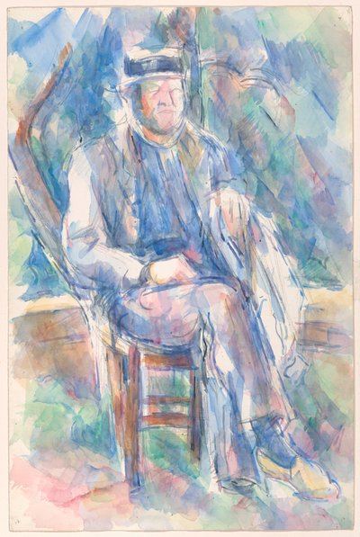 Uomo con cappello di paglia da Paul Cézanne