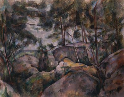 Rocce nella Foresta da Paul Cézanne