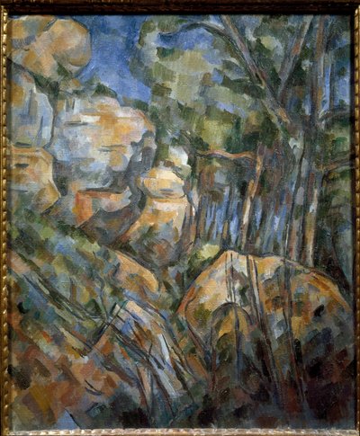 Rocce vicino alle grotte sopra Chateau Noir da Paul Cézanne