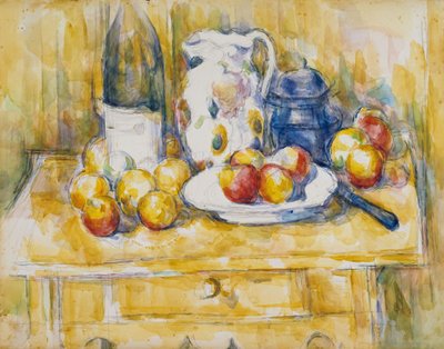 Natura morta con mele su una credenza da Paul Cézanne