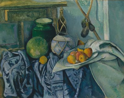 Natura morta con vaso di zenzero e melanzana da Paul Cézanne