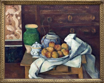 Natura morta sulla credenza da Paul Cézanne
