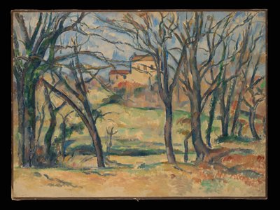 Alberi e case vicino al Jas de Bouffan da Paul Cézanne