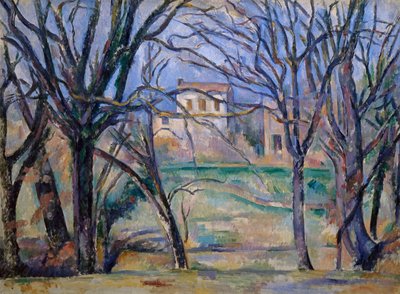 Alberi e case da Paul Cézanne