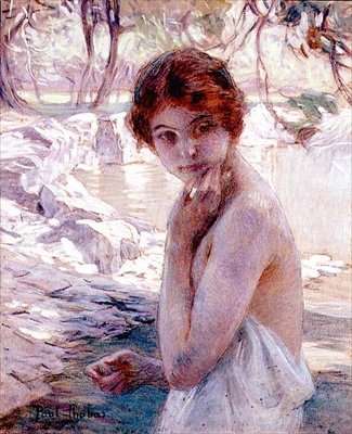 Ragazza vicino a un ruscello da Paul Chabas