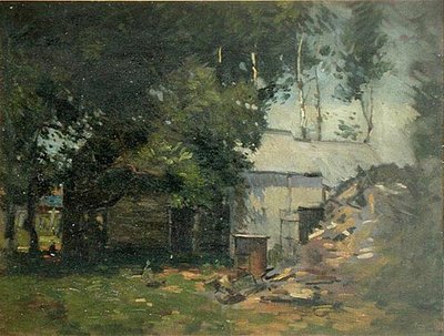 Scena di cortile da Paul Cornoyer