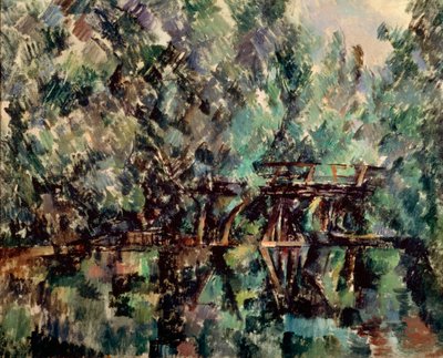 Un ponte su uno stagno, c1898 da Paul Cézanne