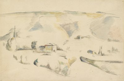 Vista attraverso una valle da Paul Cézanne