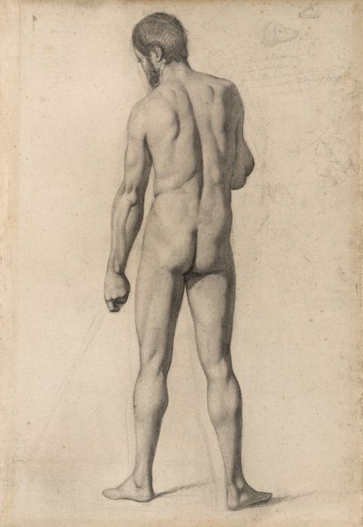 Nudo accademico visto da dietro, 1862 da Paul Cézanne