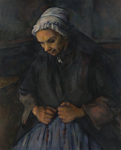 Una Vecchia con un Rosario, c. 1895 da Paul Cézanne