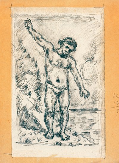 Bagnante con le braccia aperte da Paul Cézanne