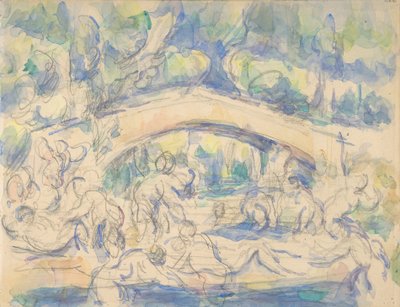 Bagnanti vicino a un Ponte da Paul Cézanne