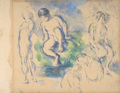 Bagnanti (recto), Natura morta (verso) da Paul Cézanne