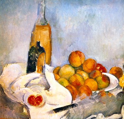 Bottiglie e mele, c1870-1906 da Paul Cézanne
