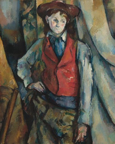 Ragazzo con panciotto rosso da Paul Cézanne