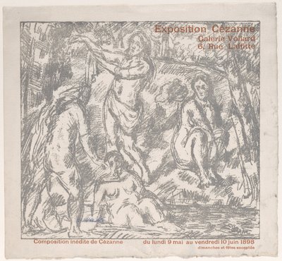 Copertina del catalogo della mostra per una mostra di Cézanne alla Galerie Vollard 9 maggio-10 giugno, 1898 da Paul Cézanne