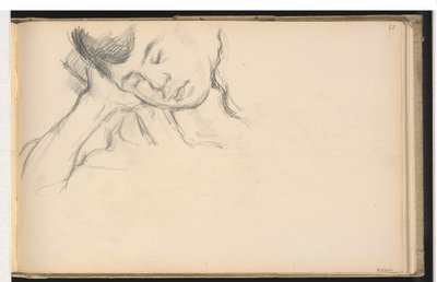 Figura con la testa appoggiata sulla mano da Paul Cézanne