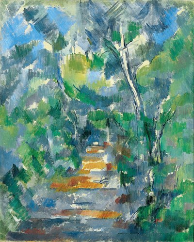 Scena forestale (Sentiero da Mas Jolie a Château noir) da Paul Cézanne