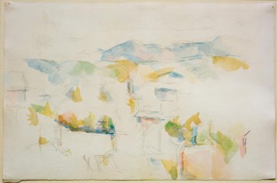 Paesaggio montuoso nei dintorni di Aix-en-Provence da Paul Cézanne