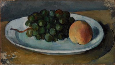 Uva e pesca su un piatto da Paul Cézanne