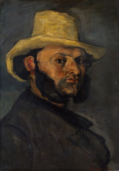 Gustave Boyer nato nel 1840 con un cappello di paglia, 1870-71 da Paul Cézanne