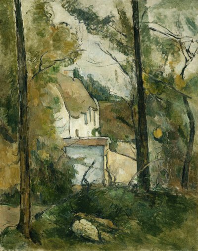 Casa tra gli alberi, Auvers; Maison Dans Les Arbres, Auvers, 1879 da Paul Cézanne