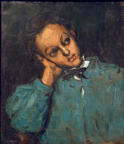 Ragazzo con il braccio appoggiato da Paul Cézanne