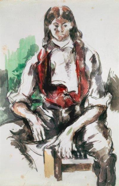 Il ragazzo con il gilet rosso da Paul Cézanne