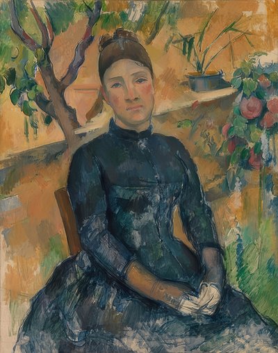 Madame Cézanne (Hortense Fiquet, 1850-1922) nella serra, 1891 da Paul Cézanne