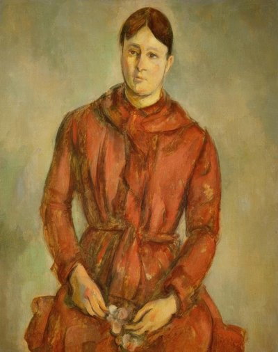 Madame Cézanne in rosso da Paul Cézanne