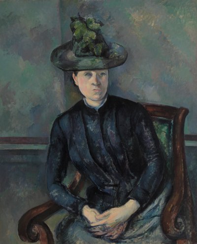 Madame Cézanne con Cappello Verde da Paul Cézanne