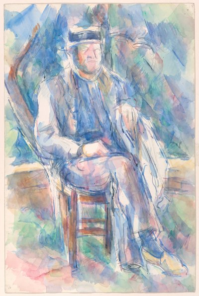 Uomo con cappello di paglia da Paul Cézanne