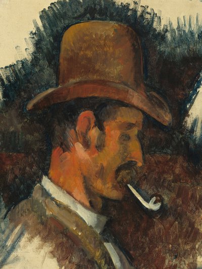 Uomo con pipa, 1892-1896 da Paul Cézanne