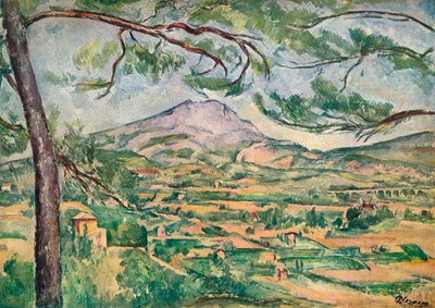Mont Sainte-Victoire con grande pino, c1887 da Paul Cézanne
