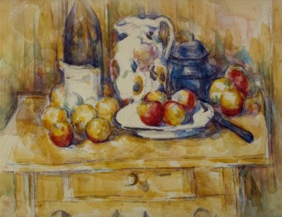 Natura morta: Mele su una credenza da Paul Cézanne