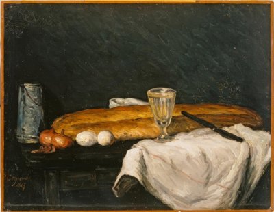 Natura morta: Il pane e le uova da Paul Cézanne